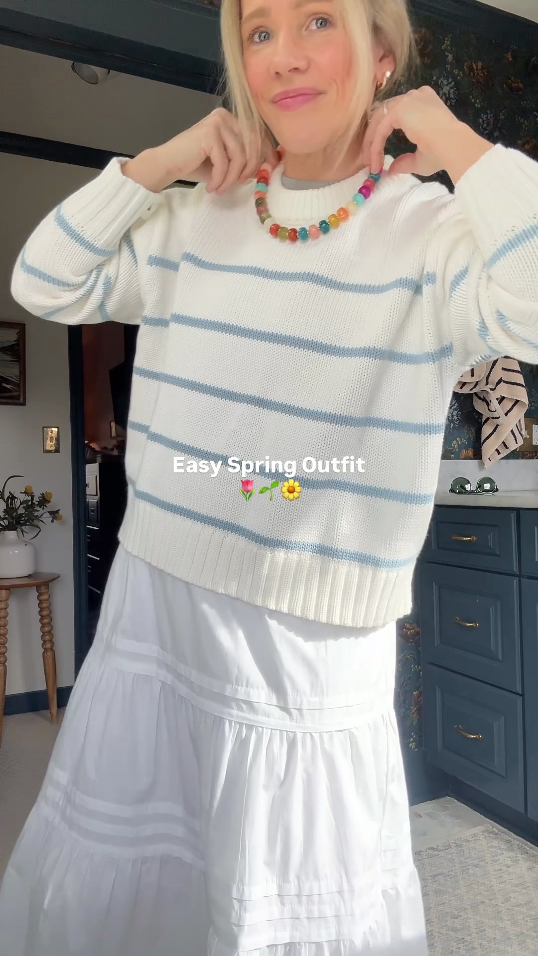 Under $100 Favorites from @Quince 
~ wearing my regular size small in our favorite under $50 cotton stripe sweater, more colors stocked too! Sized down to an xs in the white skirt (I’m 5’3”) Woven flats are walk out of the box comfortable& fit true to size. Quilted crossbody bag also comes in a larger tote & backpack styles  @onequince favorites too!  #quincepartner @Shop.LTK #liketkit


#LTKOver40 #LTKootd #LTKgrwm