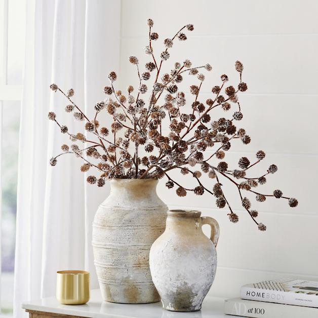 Pinecone Stems, Set of Six | Grandin Road | Grandin Road