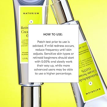 Naturium Retinaldehyde Cream Serum 0.10%, Face, Neck, and Chest, 1.7 fl oz | Amazon (US)