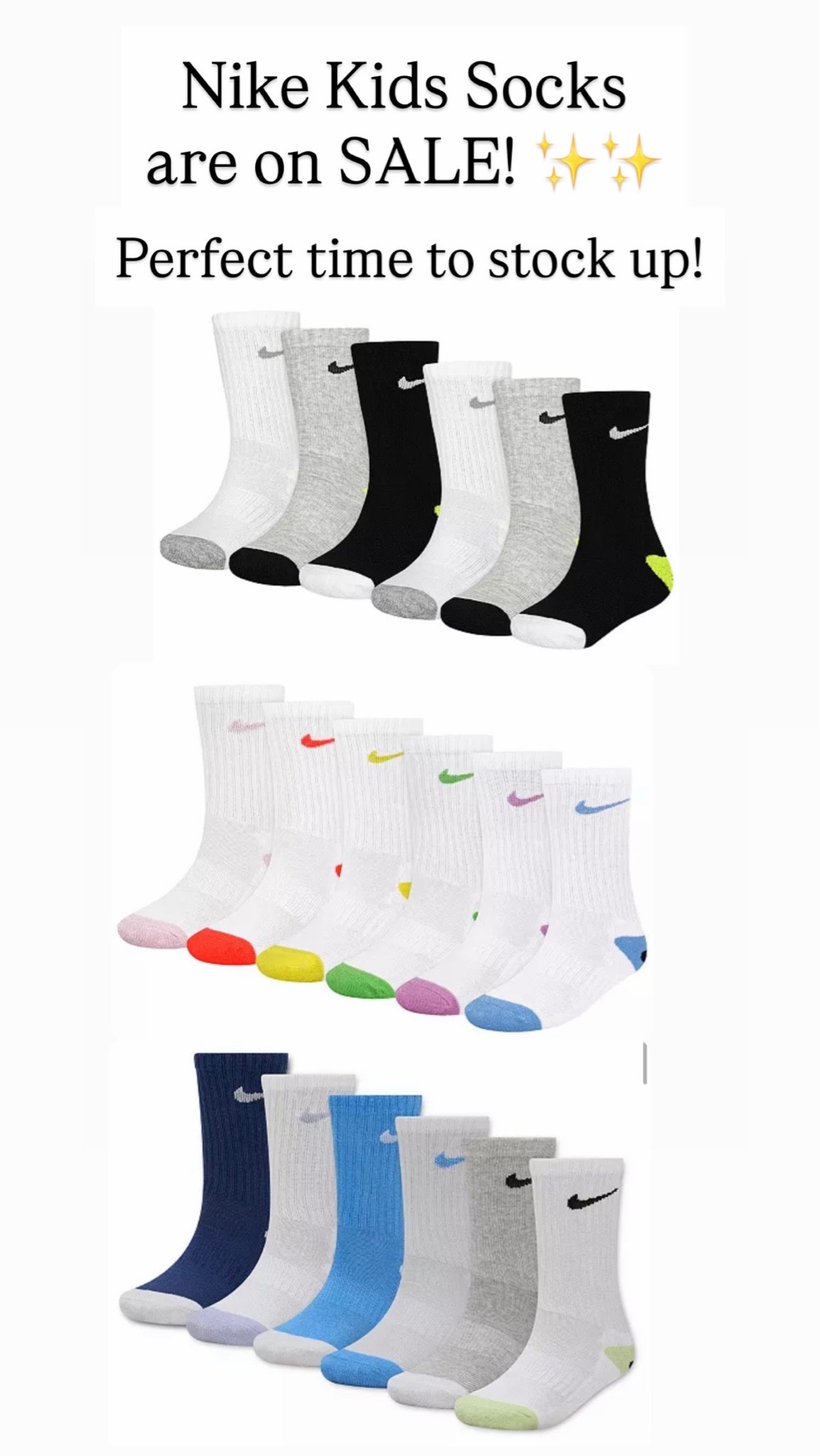 Nike socks for kids are on sale! Perfect time to stock up!

#LTKKids #LTKSaleAlert