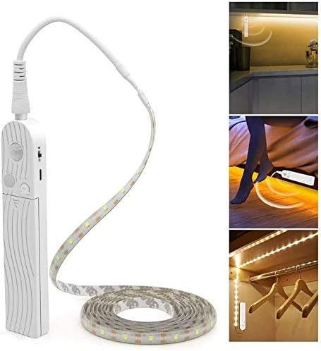 LED Under Cabinet Lighting Motion Sensor, CFGROW 10Ft Four Modes Bed Stairs Wardrobe Lamp Tape, W... | Amazon (US)