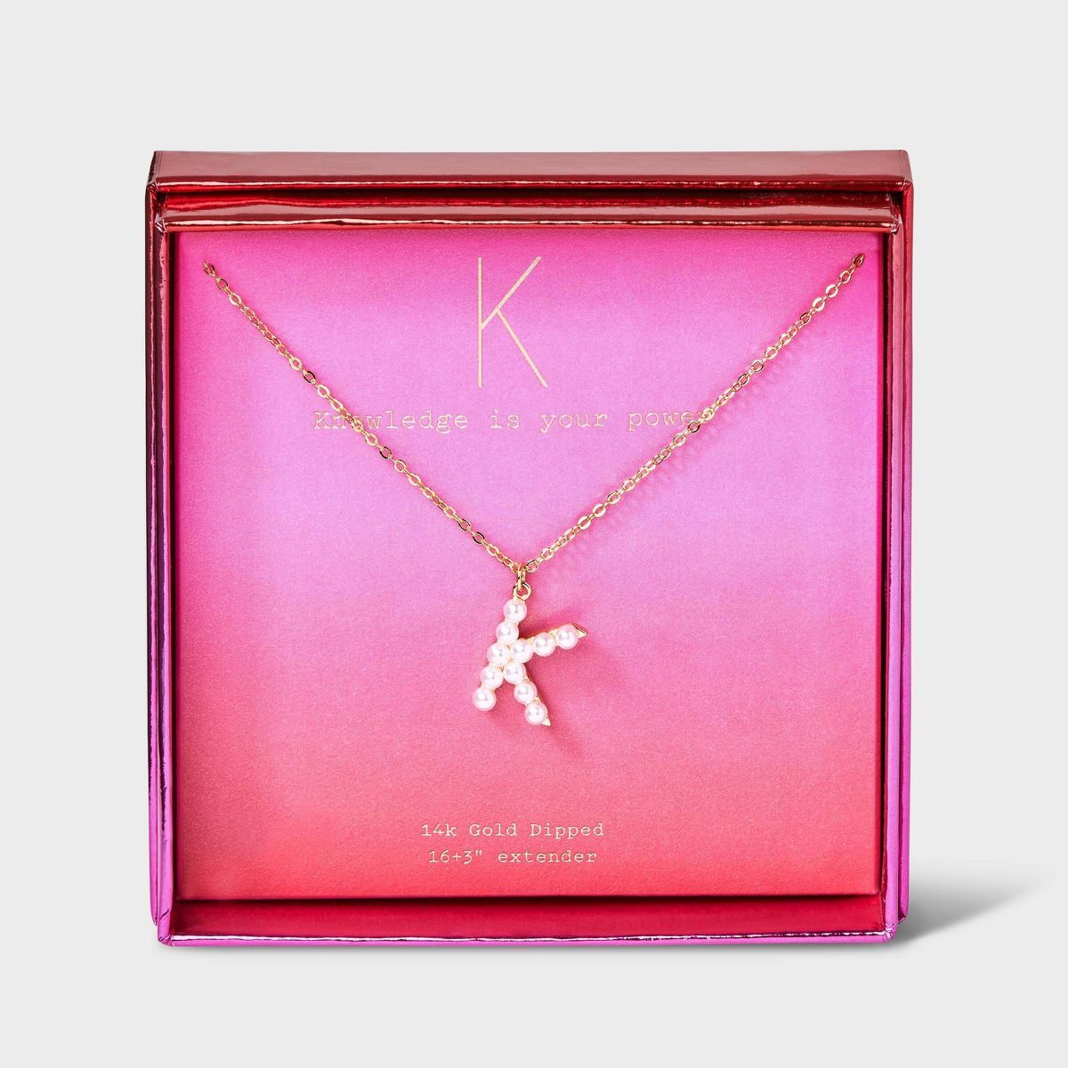14K Gold Dipped Pearl Initial Pendant Necklace - A New Day™ Gold | Target