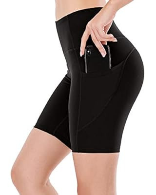 CRZ YOGA Women's Naked Feeling Light Biker Shorts 6'' - High Waisted Gym Run Workout Compression ... | Amazon (US)