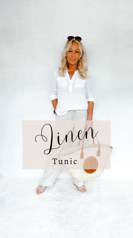 My favorite white linen tunic is back in stock AND 25% off. I’m probably going to buy it in baby blue & khaki as well. Coastal Grandmother trend continues!

#LTKSeasonal #LTKtravel #LTKsalealert