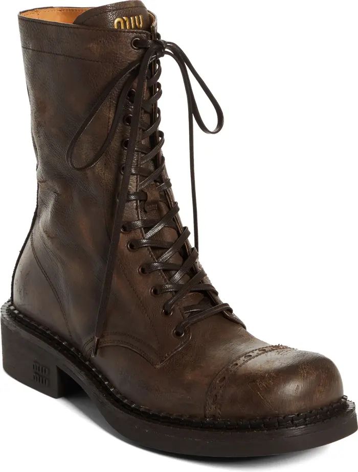 Cap Toe Combat Boot (Women) | Nordstrom