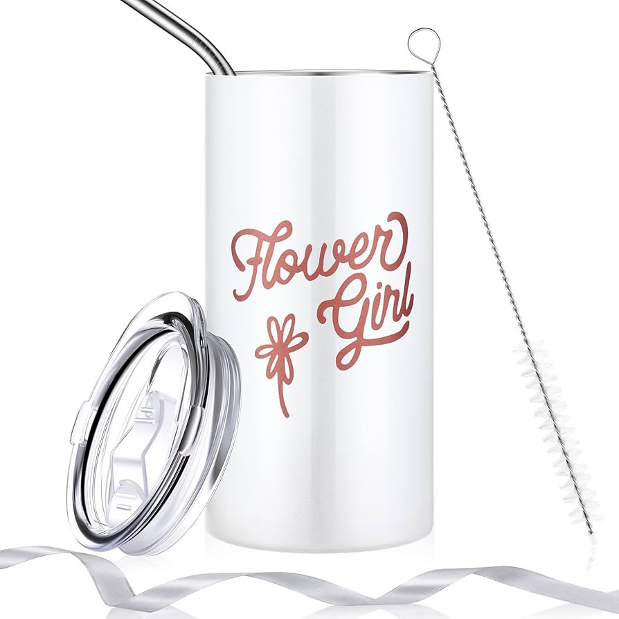 Amazon.com | Yungyan Flower Girl Gift Flower Girl Proposal Gift Flower Girl Cup Water Bottle with... | Amazon (US)