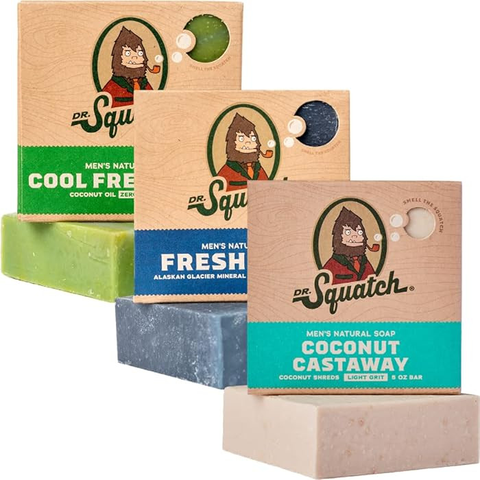 Dr. Squatch Natural Men\u2019s Bar Soap - Cold Process Body Soap Bar with Natural Oils - Gifts fo... | Amazon (US)