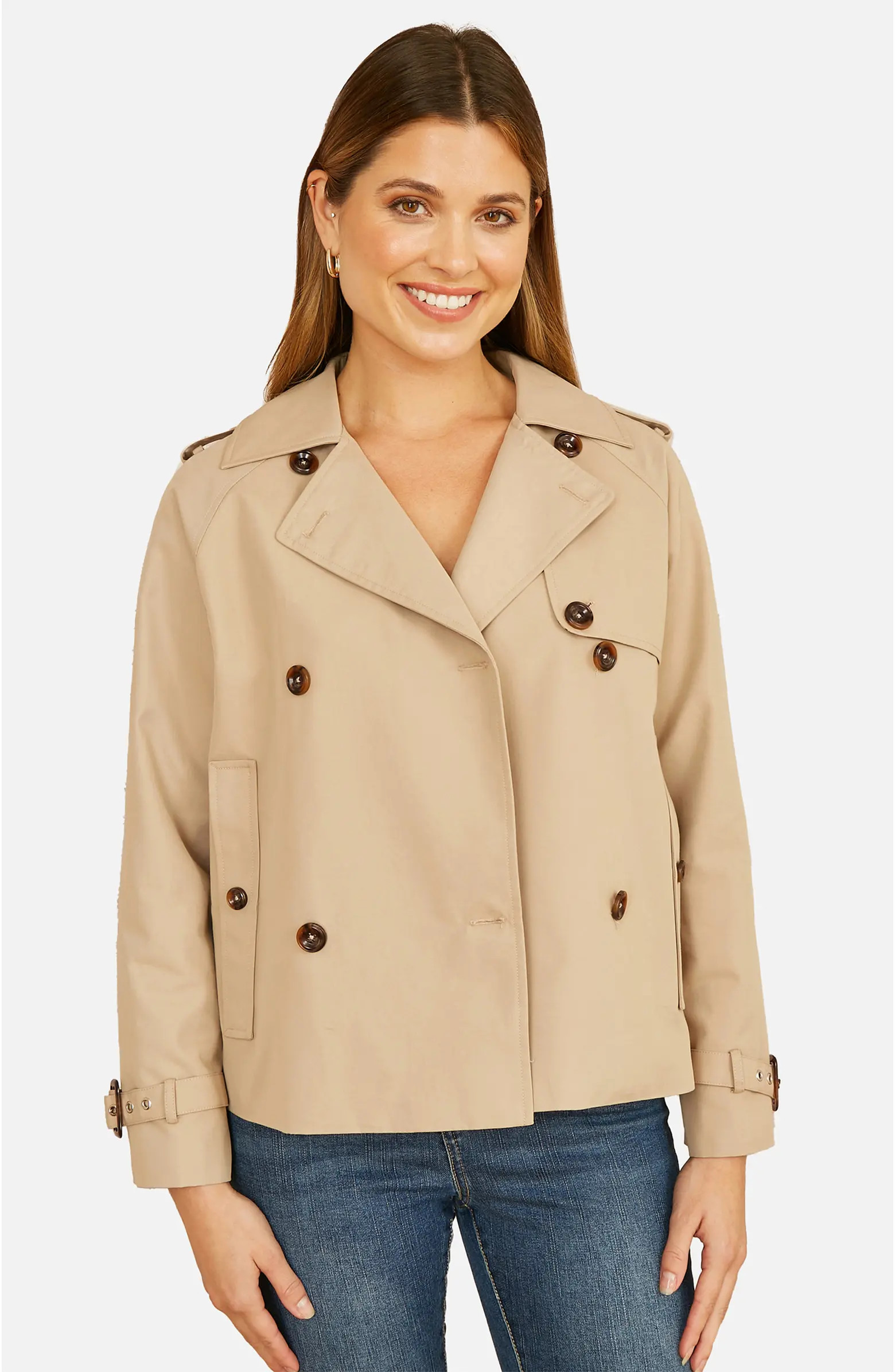 Cropped Trench Jacket With Pockets | Nordstrom