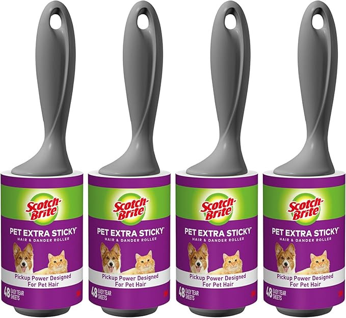 Scotch-Brite Pet Hair Pickup Extra Sticky Lint Roller, Designed for Removing Fur + Fluff on Couch... | Amazon (US)
