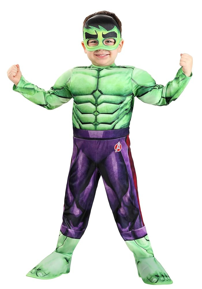 Jazwares Marvel Classic Incredible Hulk Toddler Costume, Muscle Suit Halloween and Play Outfit wi... | Amazon (US)