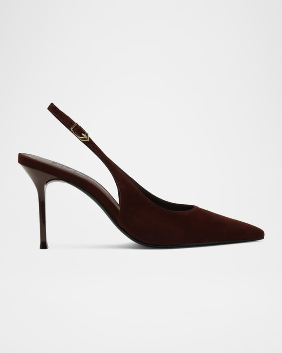 Schutz Alicia Suede Slingback Pumps | Neiman Marcus