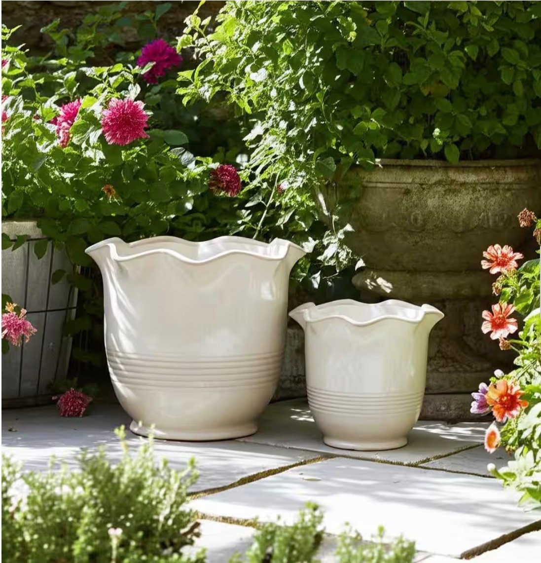 6 in. and 8 in. Ivory Ceramic Arch Decorative Pots (Set of 2)

#LTKHome #LTKmomlife #LTKMothersDay