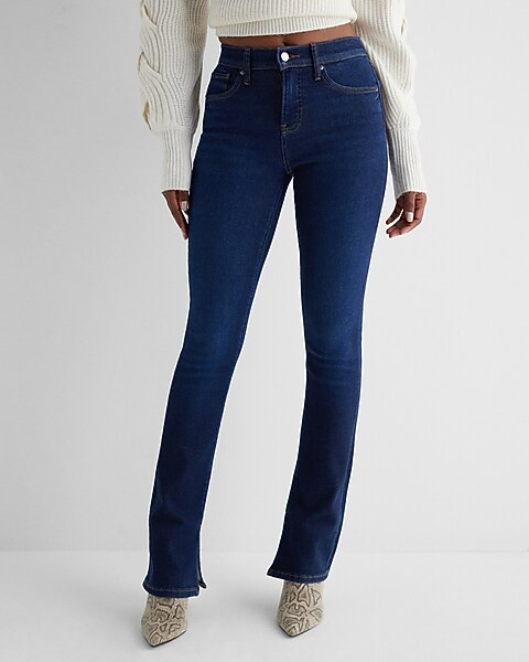 Mid Rise Dark Wash Skyscraper Jeans | Express