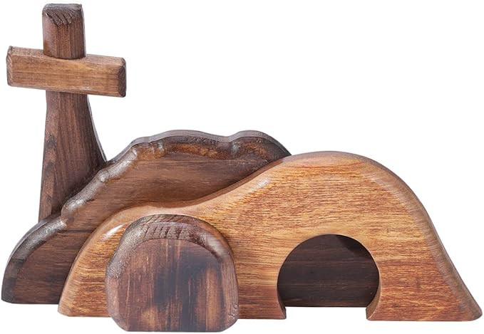 EIJ - Easter Decoration Set, Including Empty Tomb and Cross, Wooden Easter Scene Display, Jesus T... | Amazon (US)