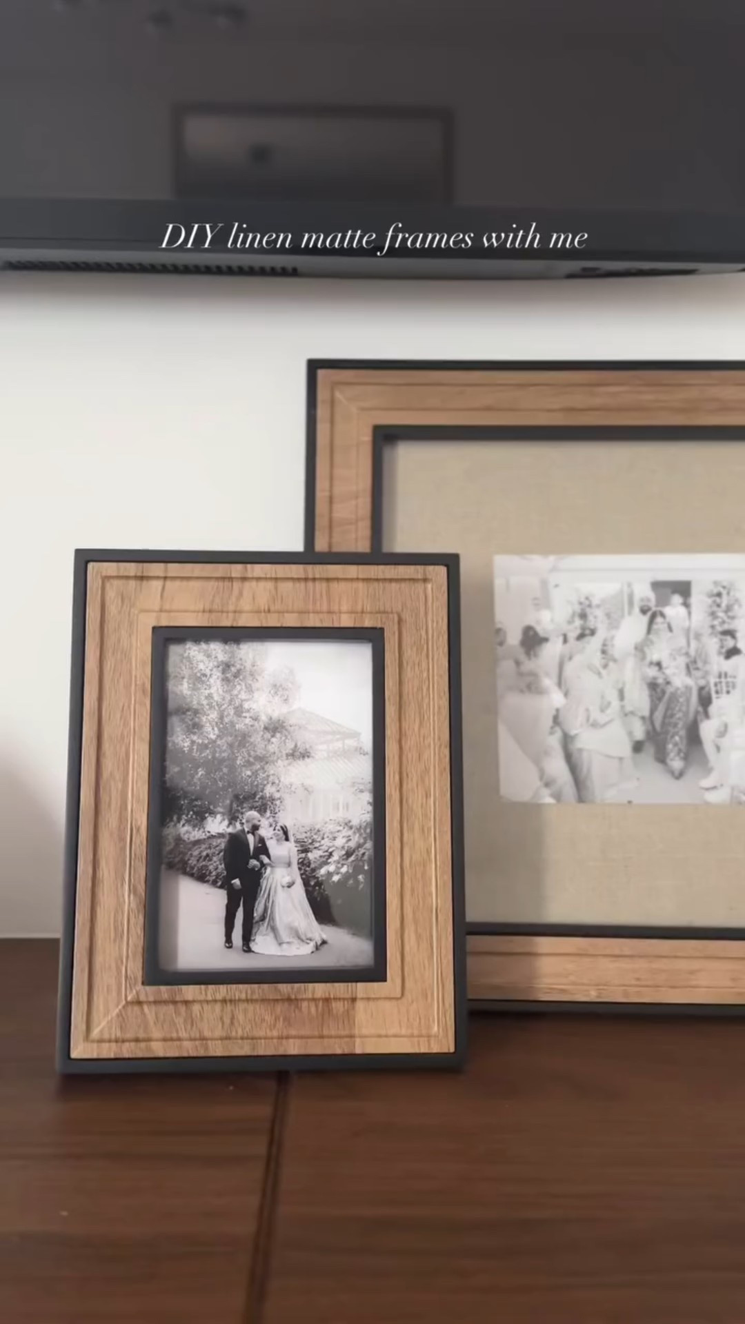 Turning our wedding memories into timeless decor ✨
I wanted to display our photos in a unique, personal way that matched our home aesthetic — and when I came across linen matte frames on Pinterest, I knew I had to try it myself.
I got linen fabric from a local shop, and edited my photos in black & white. So affordable, super easy, and exactly the vibe I was going for.

Photography: @sayoneofficial.co.uk 
Frames: @dunelmuk 
Photos: @freeprints_uk 
.
.
.
.
.
#DIYHomeDecor #LinenFrameDIY #WeddingPhotoIdeas #DIYGalleryWall #MinimalHomeStyle #PinterestInspired #NeutralInteriors #DIYFrameHack #WeddingDecorIdeas #BlackAndWhitePhotos #BudgetFriendlyDecor #HomeStyleUK #DunelmFinds #HomeDecorReel #CreativeHomeDecor #FramingIdeas #ModernMinimalHome #WeddingPhotos #DesiWedding

#LTKgiftguide #LTKhome #LTKuk
