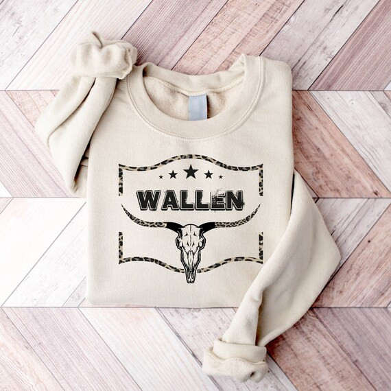 Wallen Western Sweatshirt Wallen Bullhead Shirt Cowboy - Etsy | Etsy (US)