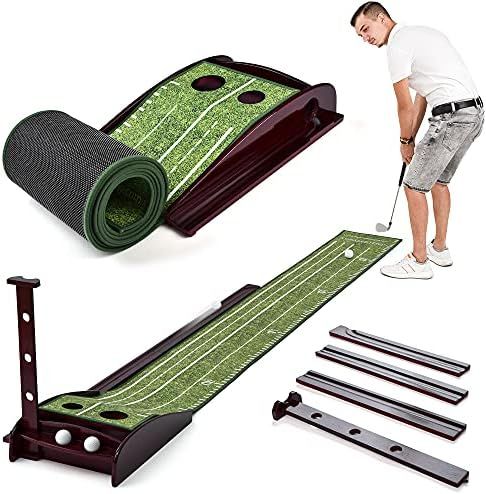 Golf Putting Green Mat for Indoor & Outdoor Practice Use – Mini Golf Course with Auto Ball Return an | Amazon (US)