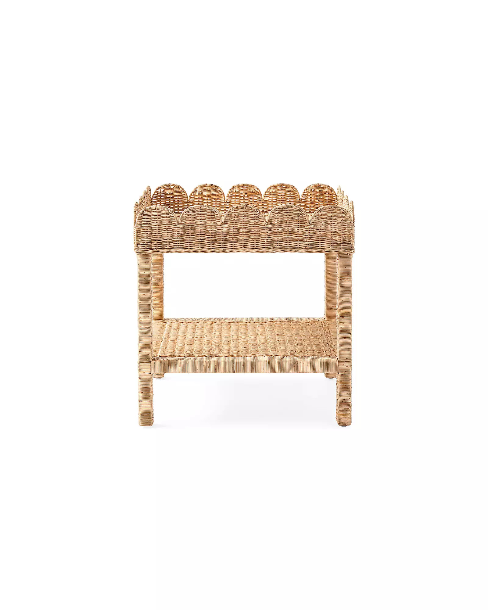 Scallop Rattan Side Table | Serena and Lily