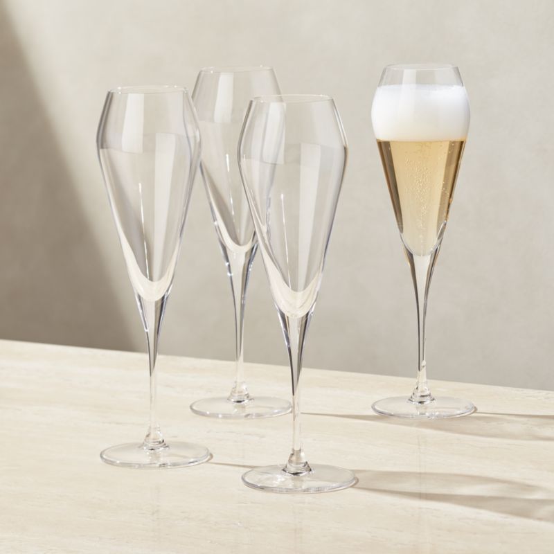 Willsberger 9-Oz. Champagne Glasses, Set of 4 + Reviews | Crate and Barrel | Crate & Barrel