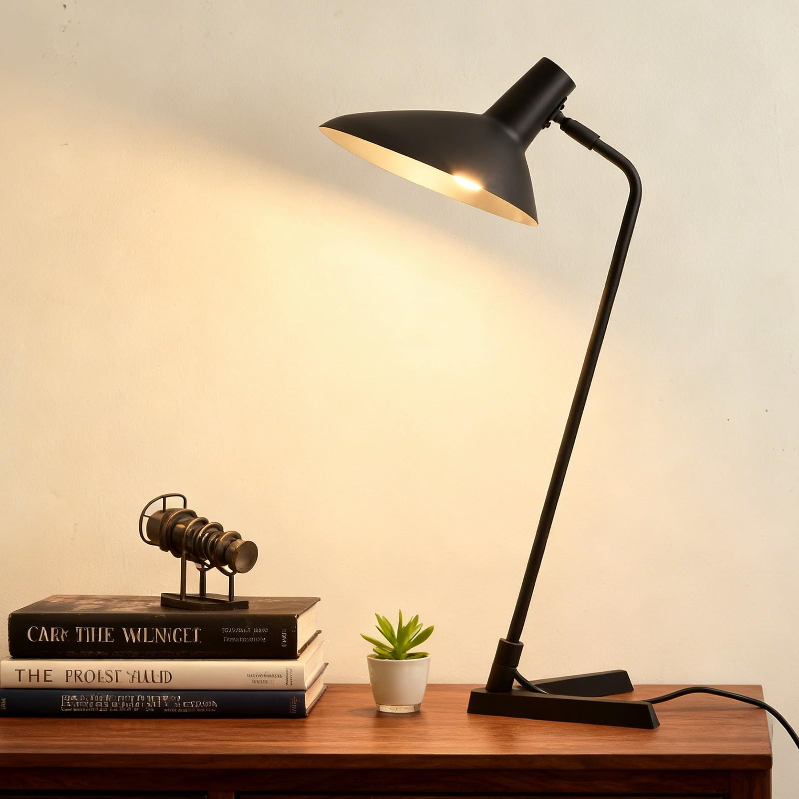 Industrial Desk Lamp Metal Modern Table Lamp 22", Adjustable Neck (4000K) with Adjustable Switch,... | Amazon (US)