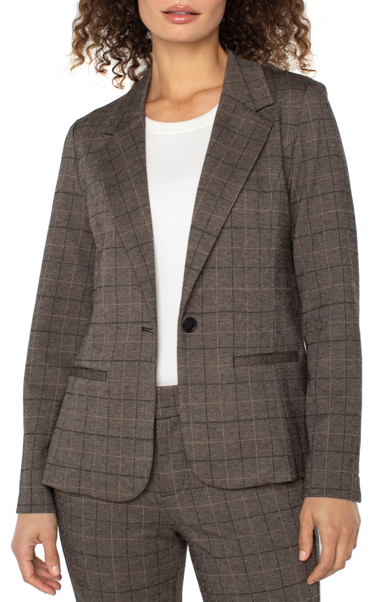 Fitted One-Button Plaid Blazer | Nordstrom