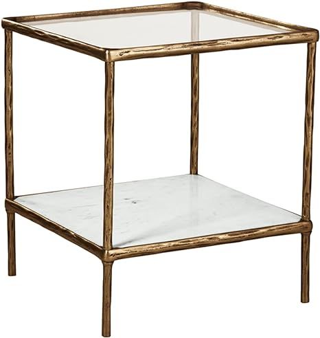 Signature Design by Ashley Ryandale Contemporary Accent Table, Antique Brass Finish, 21"W x 21"D ... | Amazon (US)