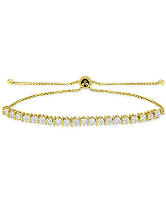 Giani Bernini Cubic Zirconia Bolo Bracelet, Created for Macy's - Macy's | Macy's