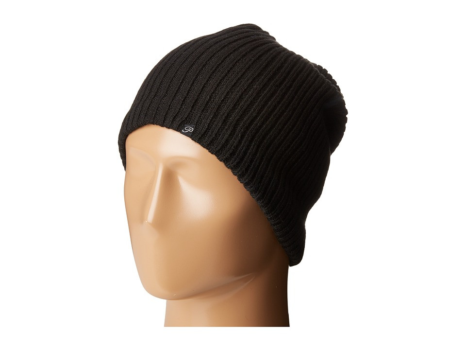 Plush - Fleece-Lined Ribbed Beanie (Black) Beanies | Zappos