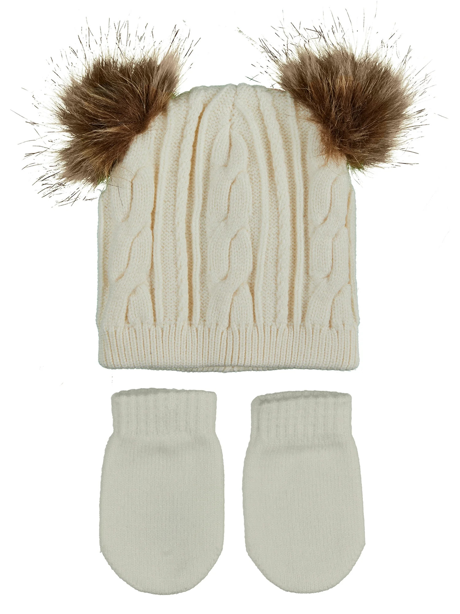 Wonder Nation Baby Beanie and Mitten Set | Walmart (US)