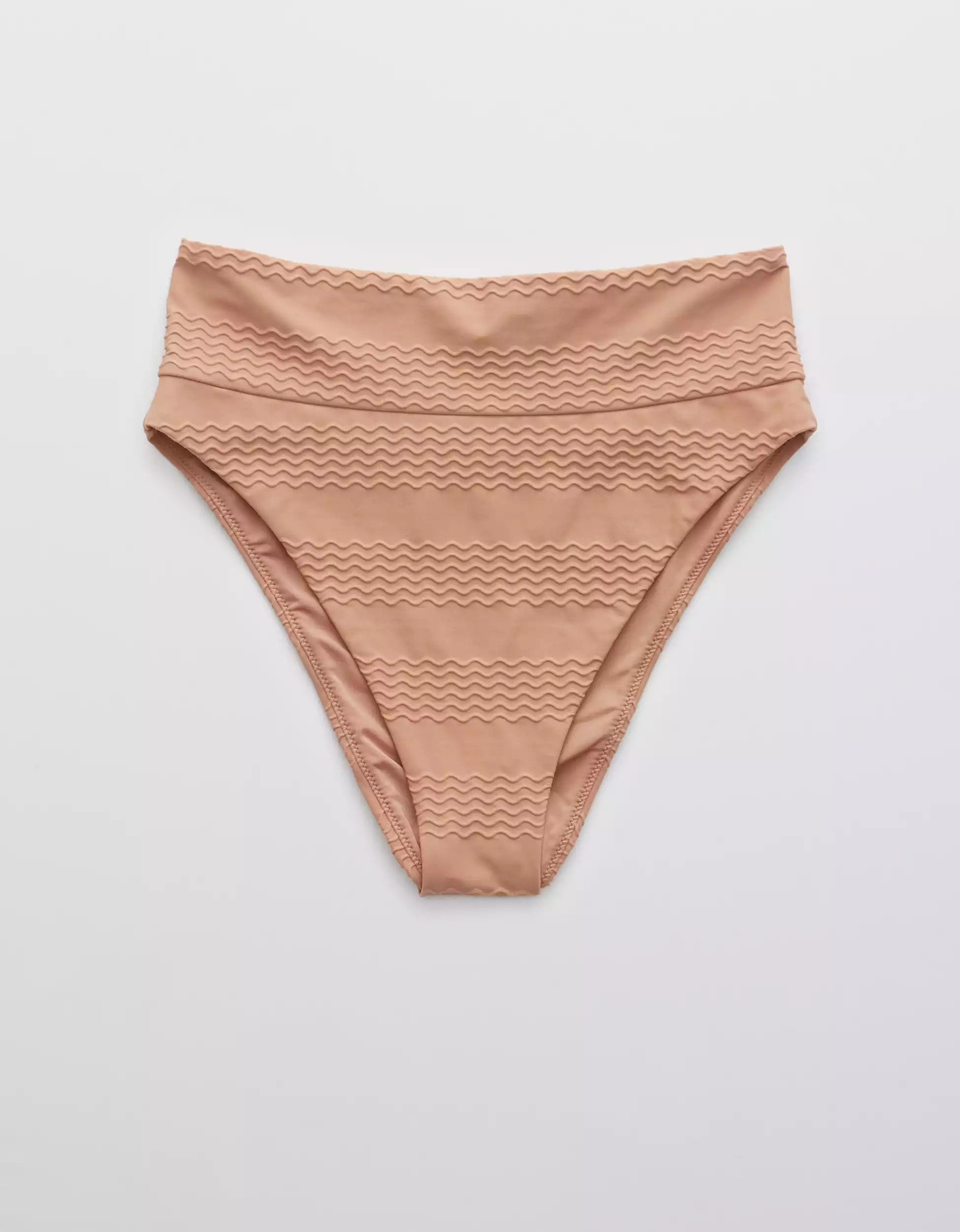 Aerie Jacquard High Cut Cheeky Bikini Bottom | American Eagle Outfitters (US & CA)