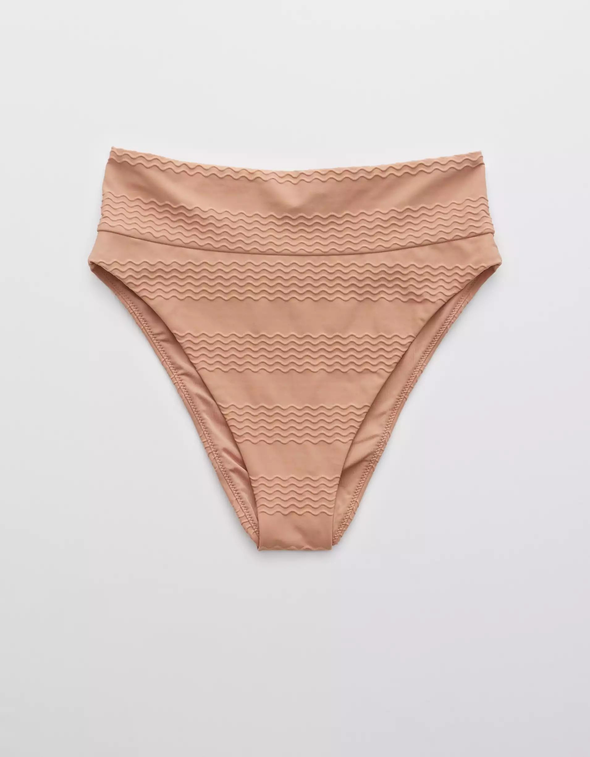 Aerie Jacquard High Cut Cheeky Bikini Bottom | American Eagle Outfitters (US & CA)