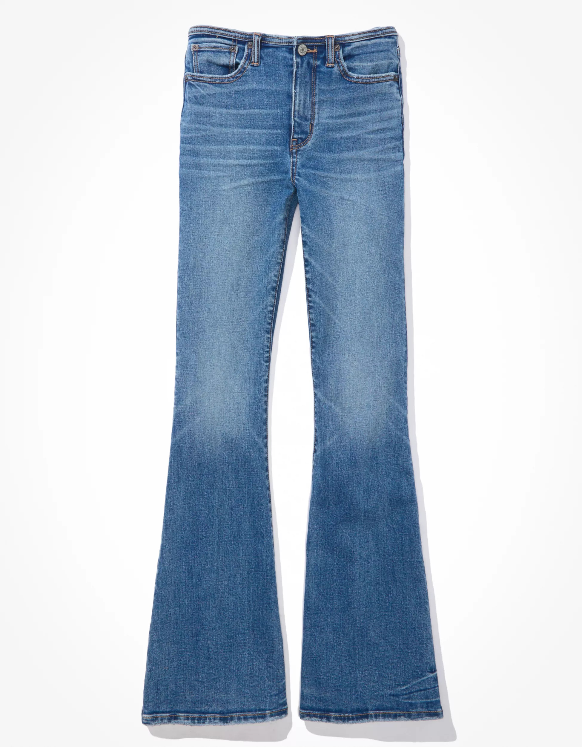 AE Stretch Low-Rise Flare Jean | American Eagle Outfitters (US & CA)