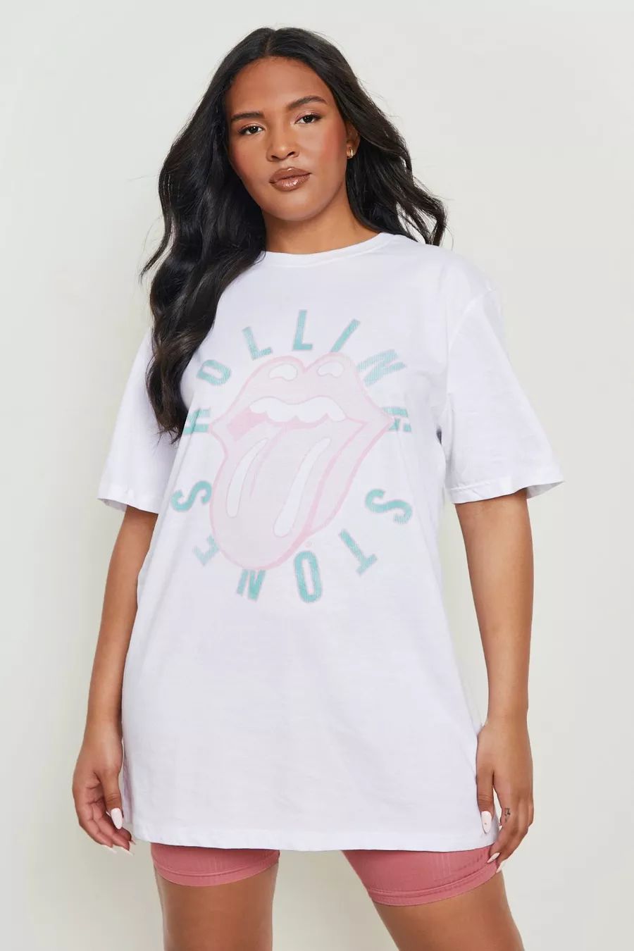 Plus Pastel Rolling Stones Licensed T-shirt | Boohoo.com (US & CA)