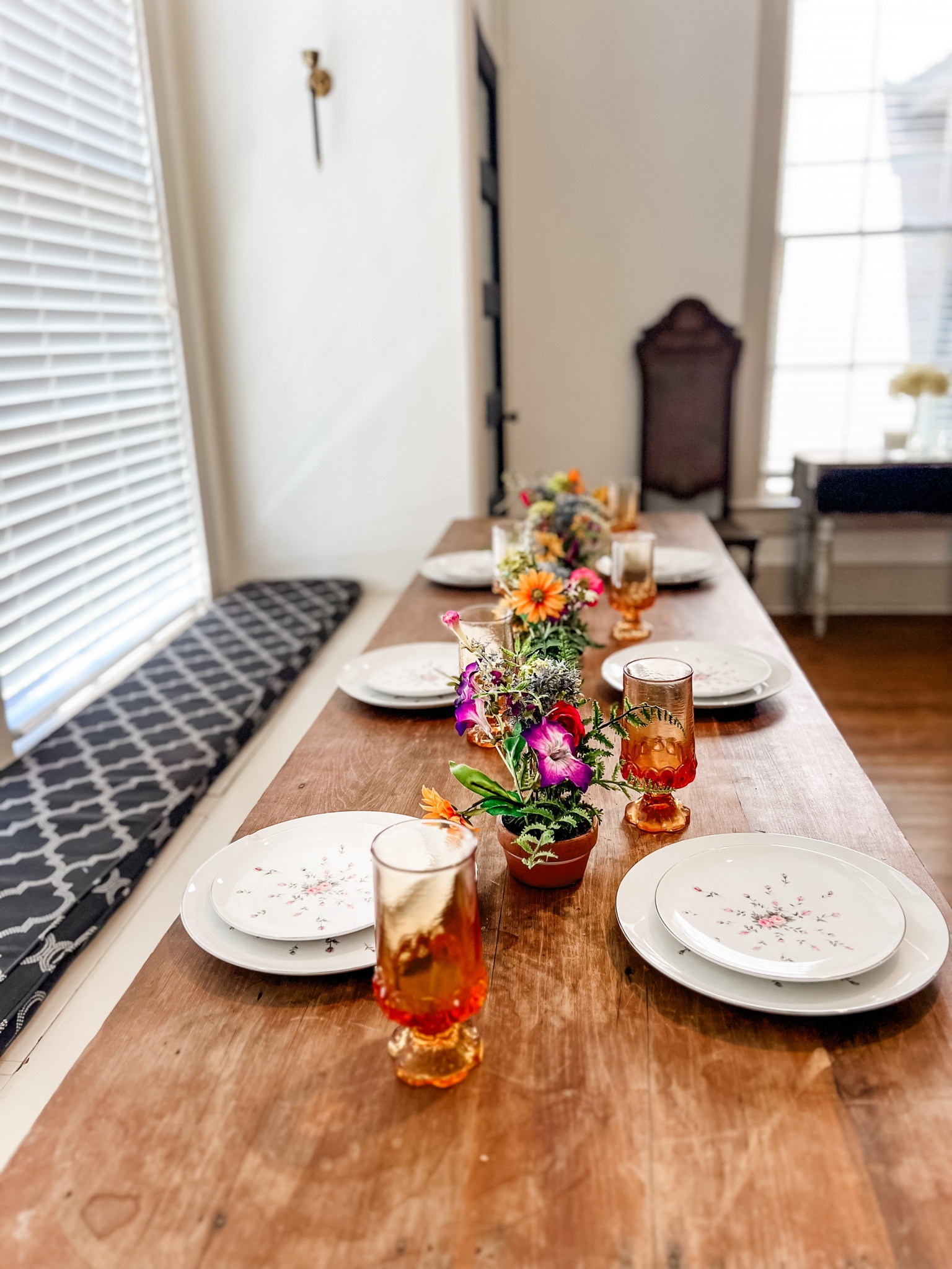 Shop this vibe.. most items on sale. 

Sweet sweet summertime table setting. Perfect for a head table, girls dinner, tea party? Maybe some lemonade 🍋

#sweetsummertime #tablesetting #girlsnight #teaparty #summertablesetting #frenchfarmhousetable #wildfowers #farmhousetable #orangestemware #floralchina #votives #salealert #cheers #simplydoyou 

#LTKsalealert #LTKhome #LTKxNSale
