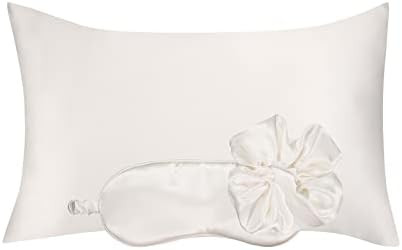 KISMETICS - Vegan Silk Sleep Set, Silky Pillowcase with Large Scrunchie and Eye Mask for Hair and... | Amazon (US)