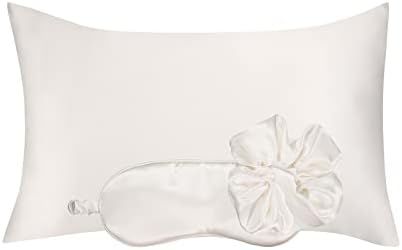 KISMETICS - Vegan Silk Sleep Set, Silky Pillowcase with Large Scrunchie and Eye Mask for Hair and... | Amazon (US)