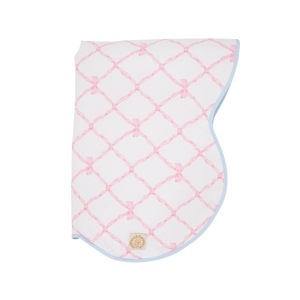 Tummy Time Throw - Belle Meade Bow with Buckhead Blue | The Beaufort Bonnet Company