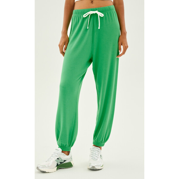 Andie Oversized Fleece Sweatpant, Grass | Maisonette