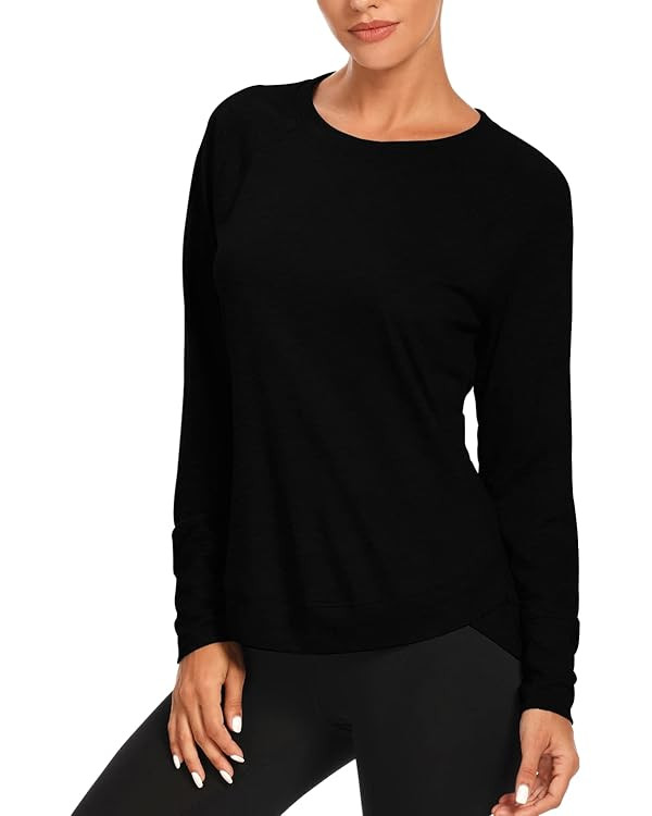 Muzniuer Womens Long Sleeve Workout Shirts-Long Sleeve Shirts for Women Yoga Sports Running Shirt... | Amazon (US)
