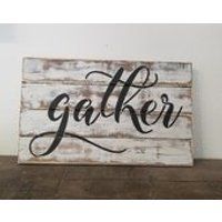 Rustic Farmhouse Gather Sign/Distressed White Gather sign/Gather/Fall decor/distressed decor/living room decor/pallet decor/white home decor | Etsy (US)