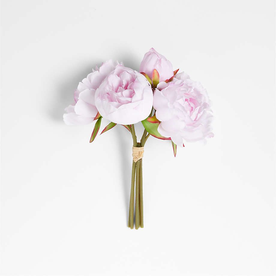 Pink Faux Peony Bunch, Set of 5 | Crate & Barrel | Crate & Barrel