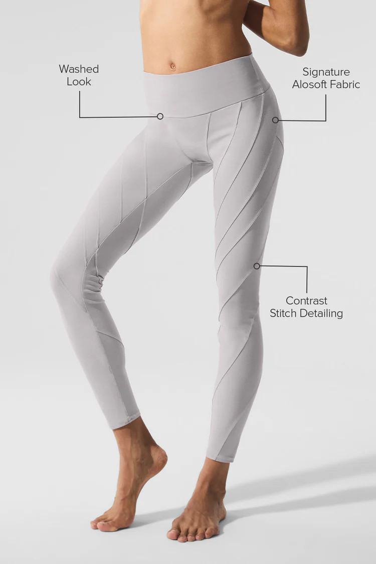 Washed Alosoft High-Waist Sunray Legging | Alo Yoga (US)