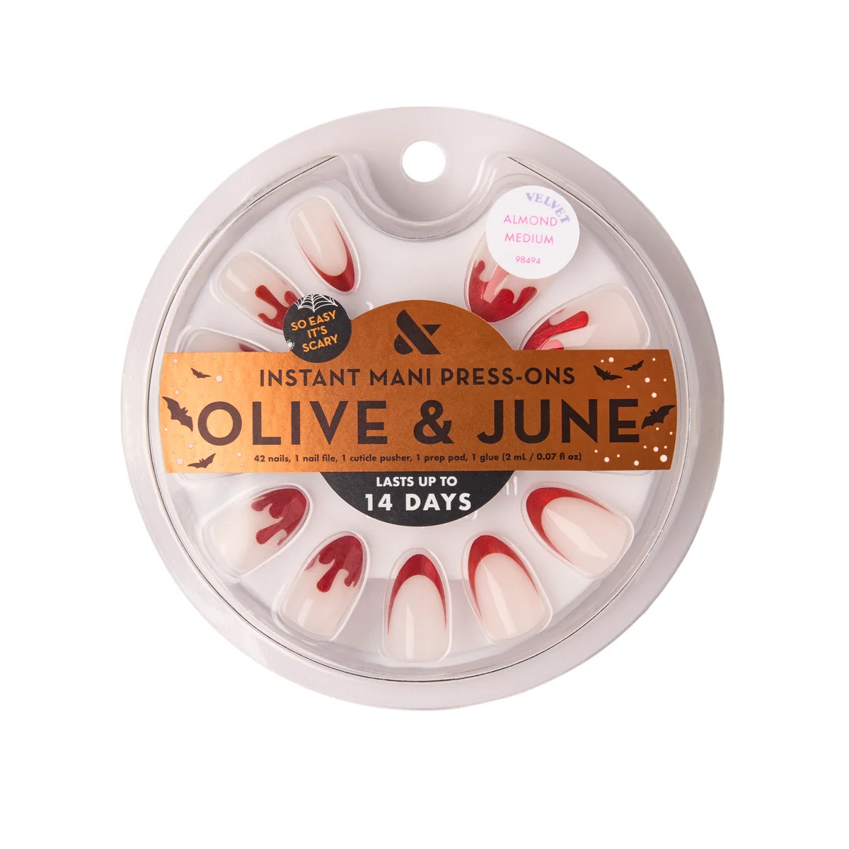 Vampire Velvet French - Press-On | Medium | Almond | Olive & June