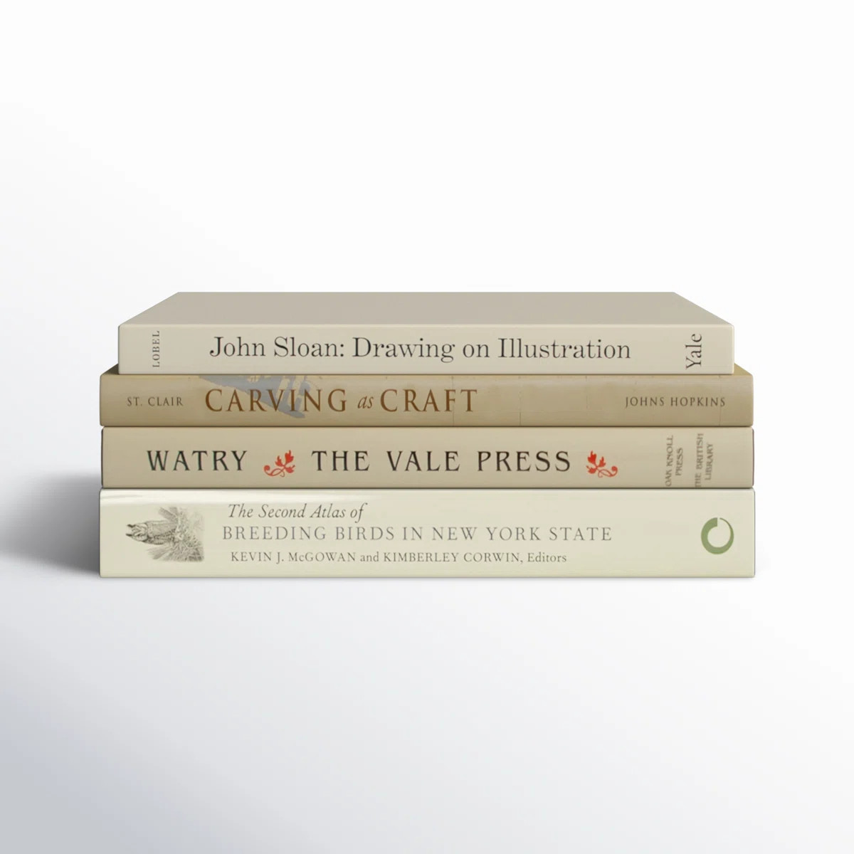 Decorative Books - Buttercream Coffee Table Stack - 4 Cream Books | Wayfair North America