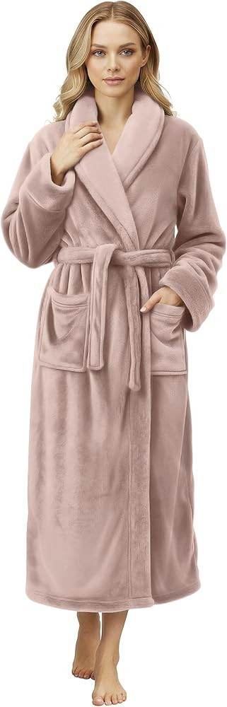 NY Threads Premium Womens Robe, Plush Fleece Long Bath Robe for Women, Fluffy Soft Women's Bathro... | Amazon (US)