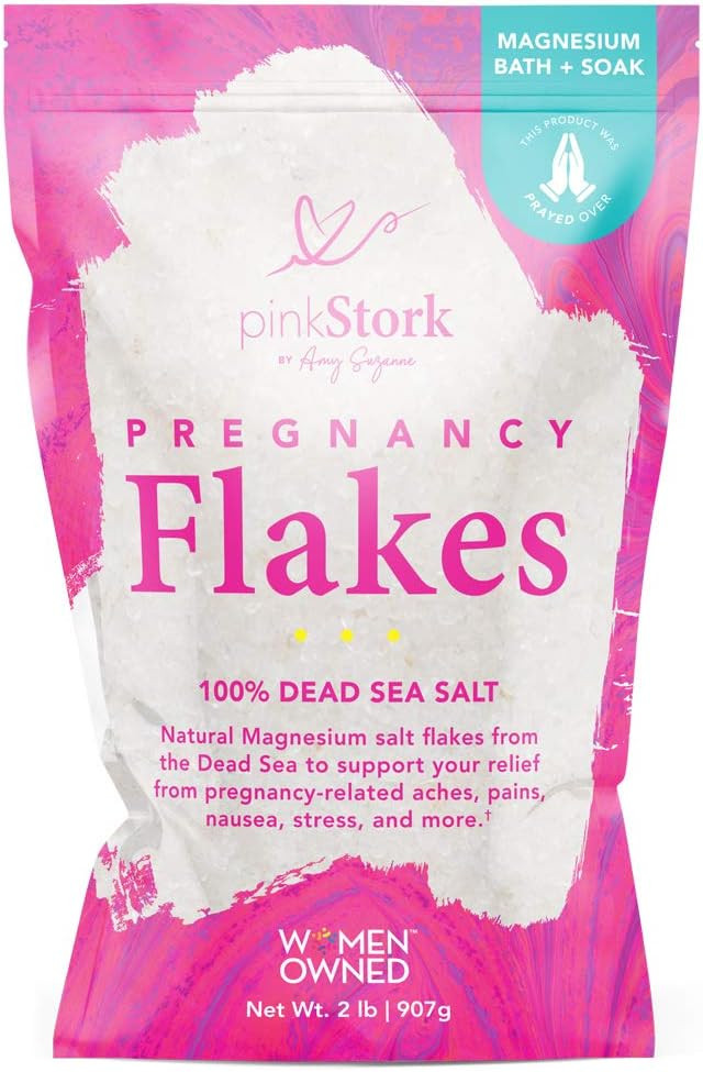 Pink Stork Pregnancy Flakes: Bath Salts with Pure Magnesium (Unscented), Alleviates Pregnancy Ach... | Amazon (US)