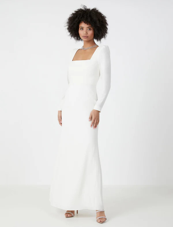 FAYE SQUARE NECK EVENING GOWN | BCBG Max Azria 