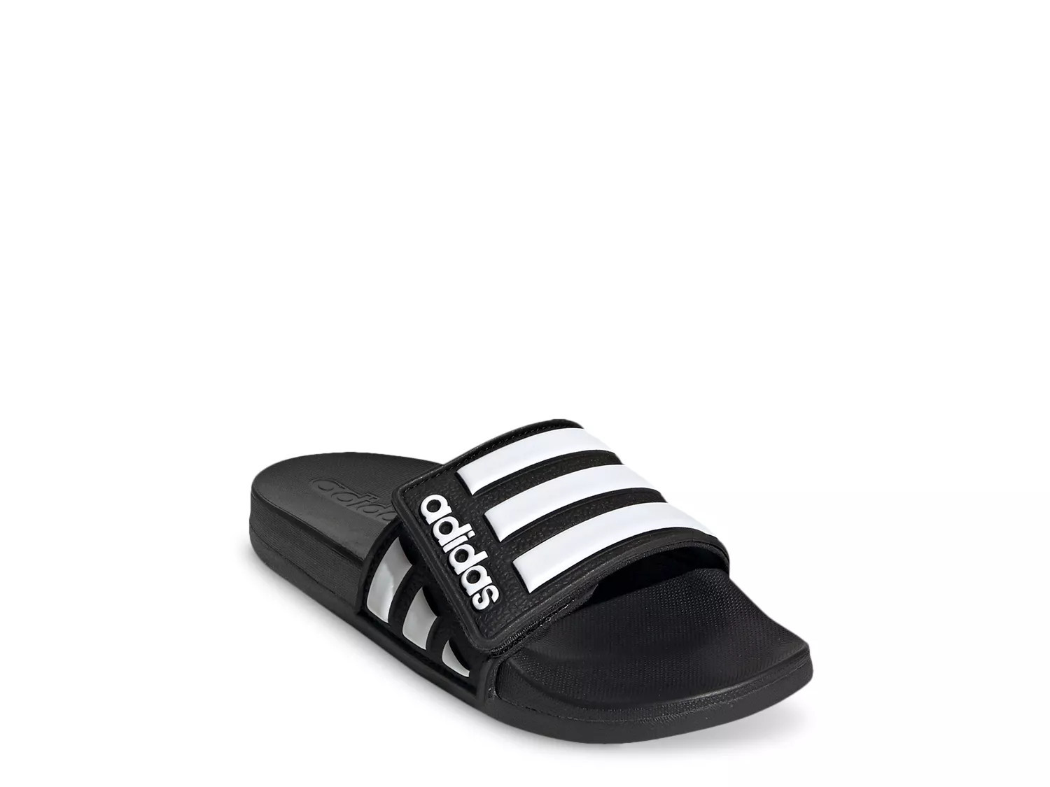 adidas Adilette Comfort Slide Sandal Kids' | Boy's | Black/White | Size 13 Youth | Sandals | DSW