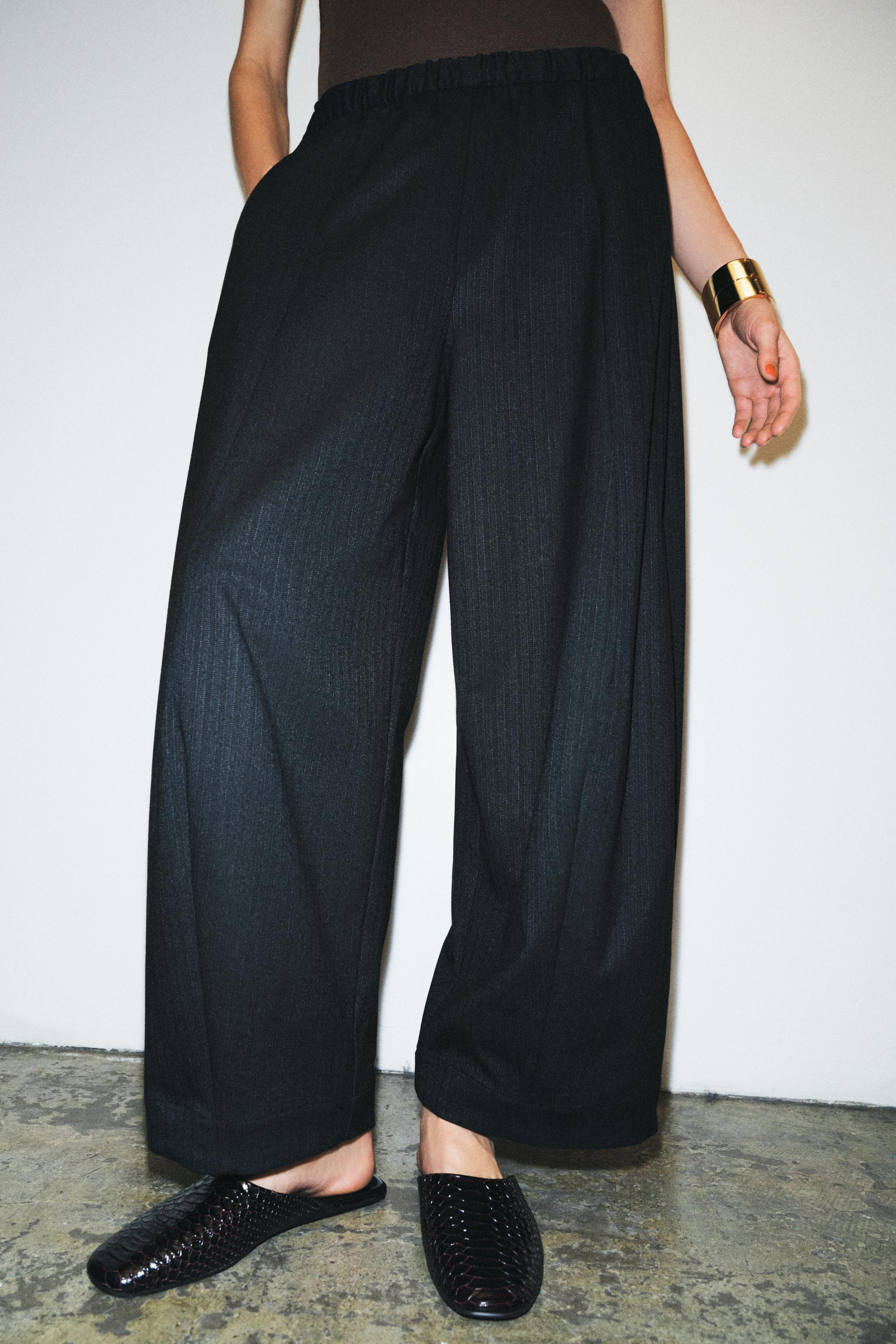 ZW COLLECTION WIDE-LEG TROUSERS | Zara UK