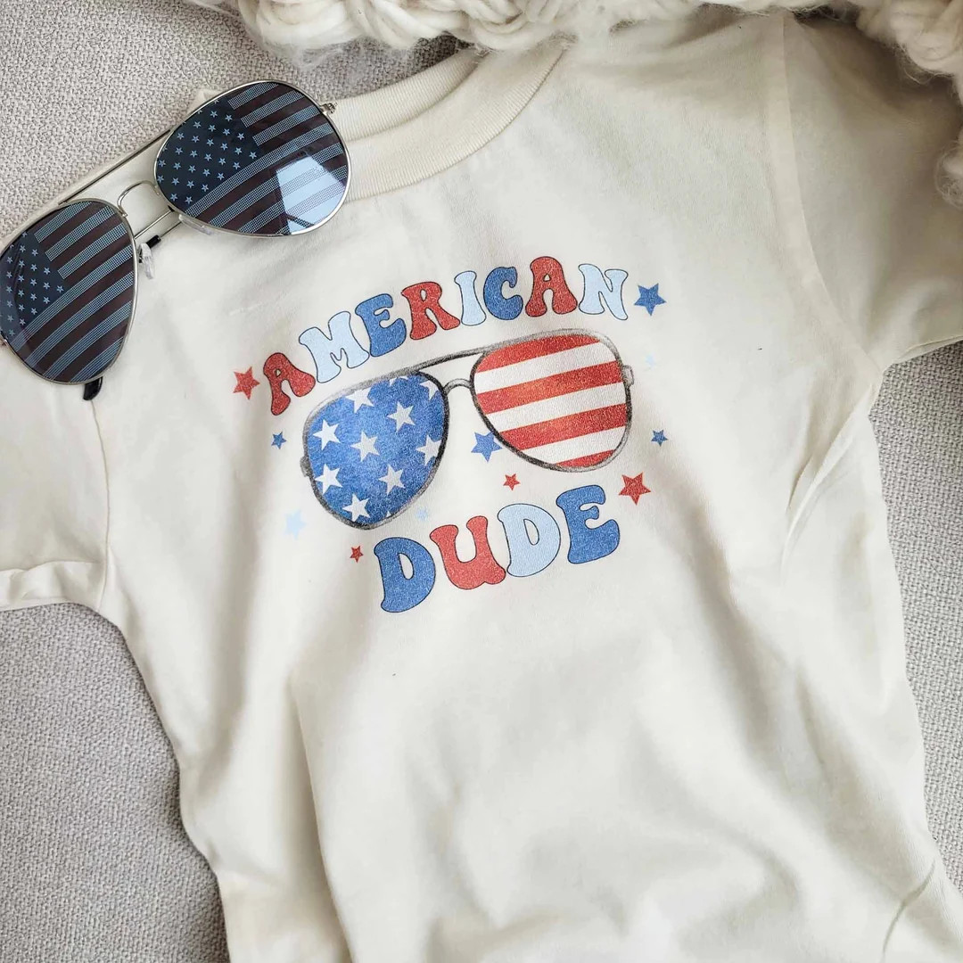 American Dude Kids Graphic Tee | Natural | Caden Lane